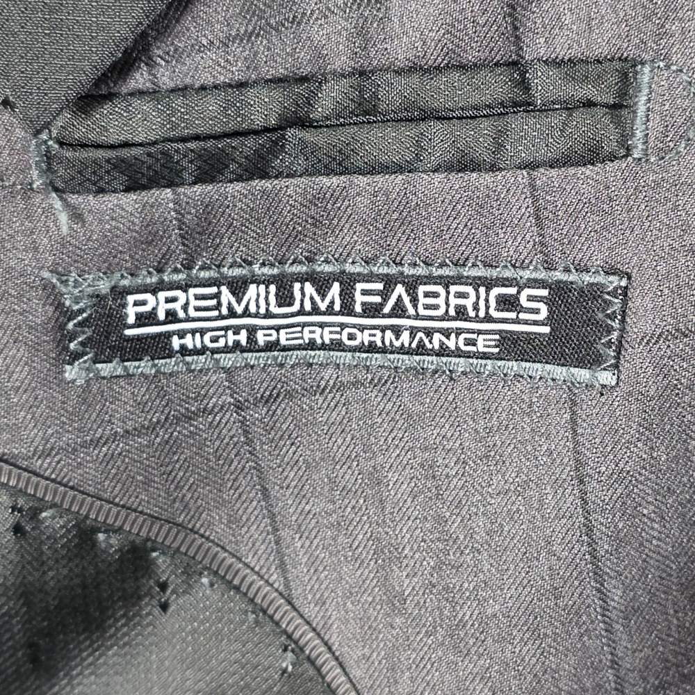 Lineage Performance Mens Sport Coat Blazer Premium Gray Plaid Herringbone 44L - Picture 7 of 16